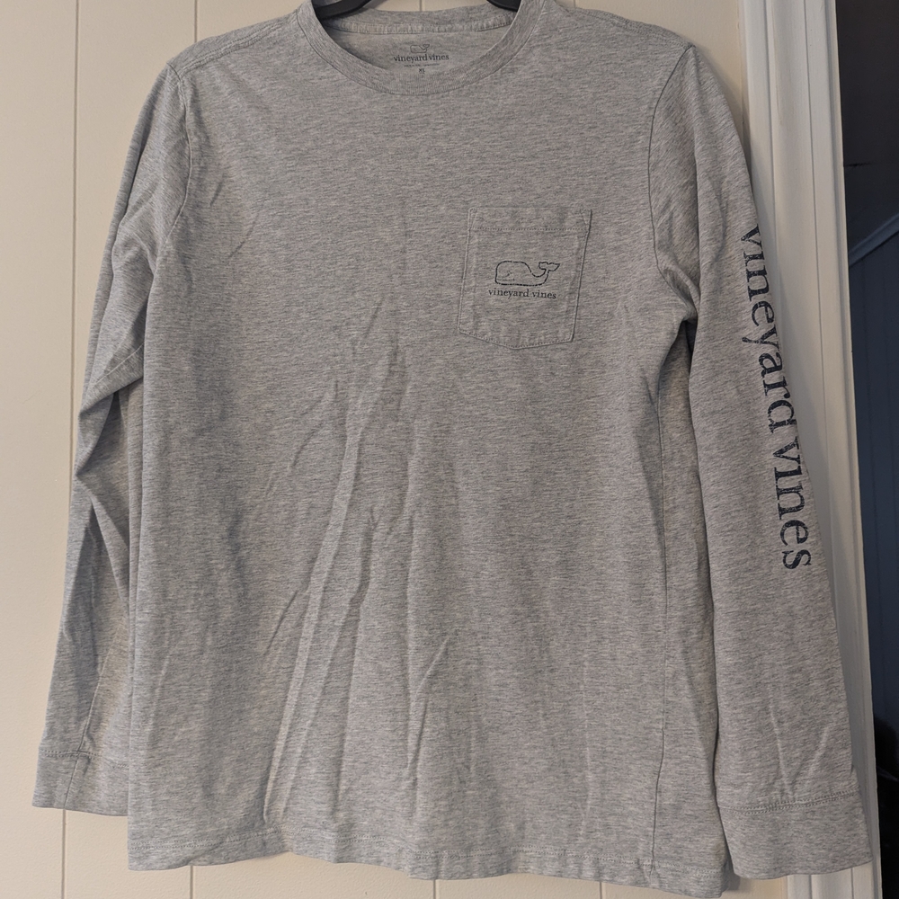 Vineyard Vines Gray Boys Long Sleeve Shirt